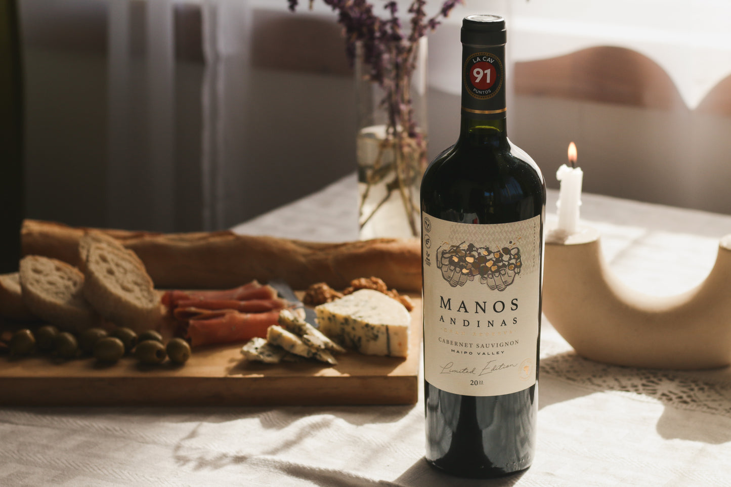 VINO CABERNET SAUVIGNON LIMITED EDITION ALTO MAIPO MANOS ANDINAS 91 PTS - Trasiego Wines